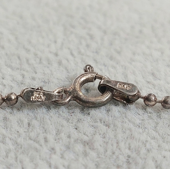 Vintage Sterling Silver necklace with birthstone boy and girl charms - Picture 6 of 12